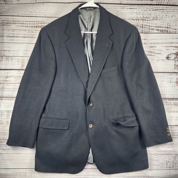 Joseph & Lyman Bloomingdale's 100% Cashmere Blazer 42R Black 2-Button Sport Coat